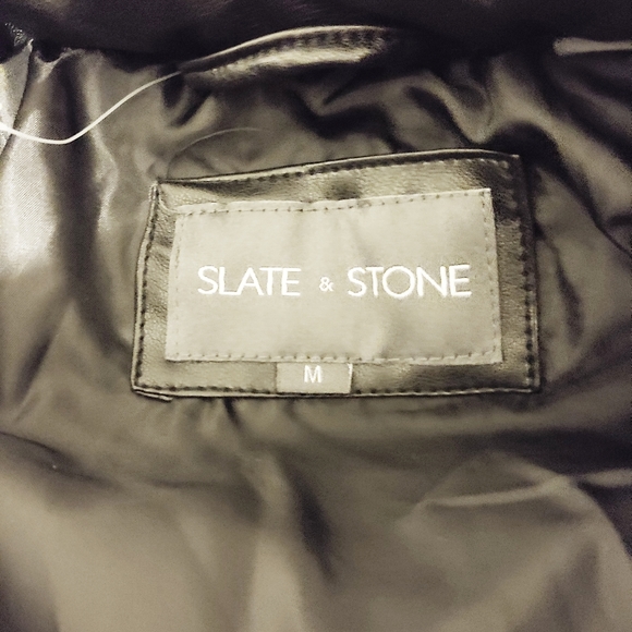 Slate & Stone Faux Leather Puffer Jacket - Picture 6 of 7